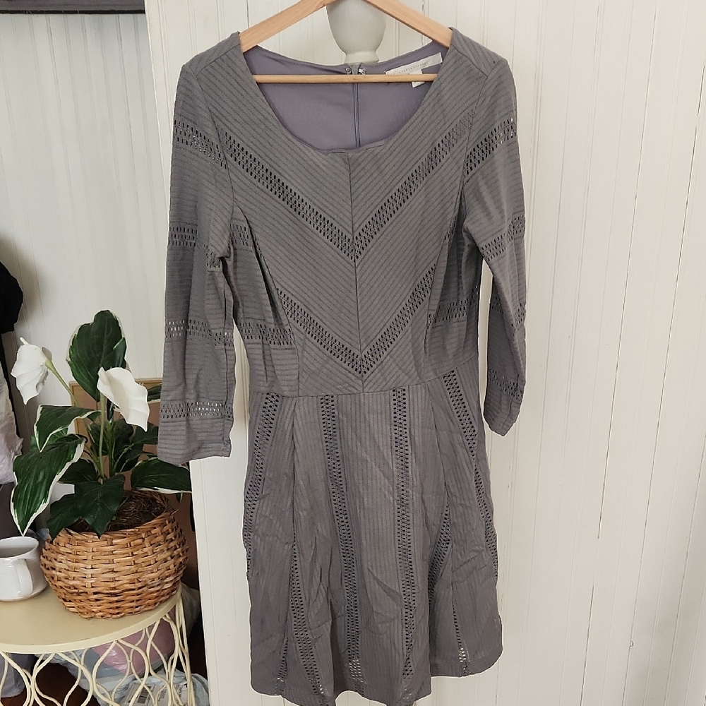 LC Lauren Conrad Charcoal Long Sleeve Dress